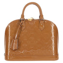 LOUIS VUITTON Monogram Vernis Alma PM Hand Bag Beige Poodle M91751 Auth ep12145A-13