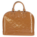 LOUIS VUITTON Monogram Vernis Alma PM Hand Bag Beige Poodle M91751 Auth ep12145A-2