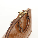 LOUIS VUITTON Monogram Vernis Alma PM Hand Bag Beige Poodle M91751 Auth ep12145A-6