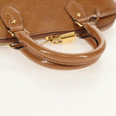 LOUIS VUITTON Monogram Vernis Alma PM Hand Bag Beige Poodle M91751 Auth ep12145A-7