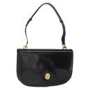 GUCCI Shoulder Bag Leather Black Gold Auth ep12147-1