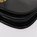 GUCCI Shoulder Bag Leather Black Gold Auth ep12147-15