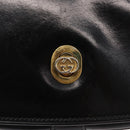 GUCCI Shoulder Bag Leather Black Gold Auth ep12147-18