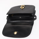 GUCCI Shoulder Bag Leather Black Gold Auth ep12147-19