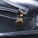 GUCCI Shoulder Bag Leather Black Gold Auth ep12147-22