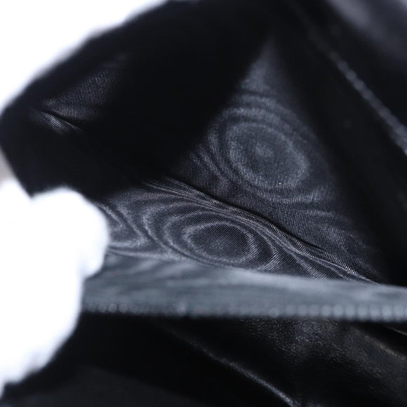 GUCCI Shoulder Bag Leather Black Gold Auth ep12147