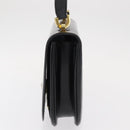 GUCCI Shoulder Bag Leather Black Gold Auth ep12147-3