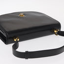 GUCCI Shoulder Bag Leather Black Gold Auth ep12147-6