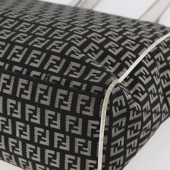 FENDI Zucchino Canvas Tote Bag Black Auth ep12149