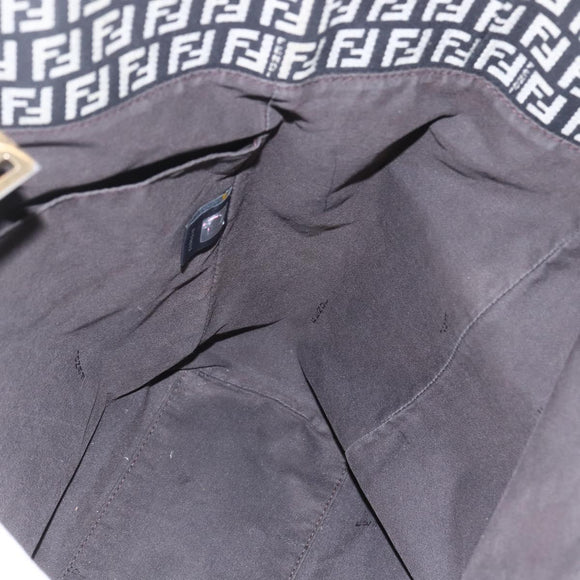 FENDI Zucchino Canvas Tote Bag Black Auth ep12149