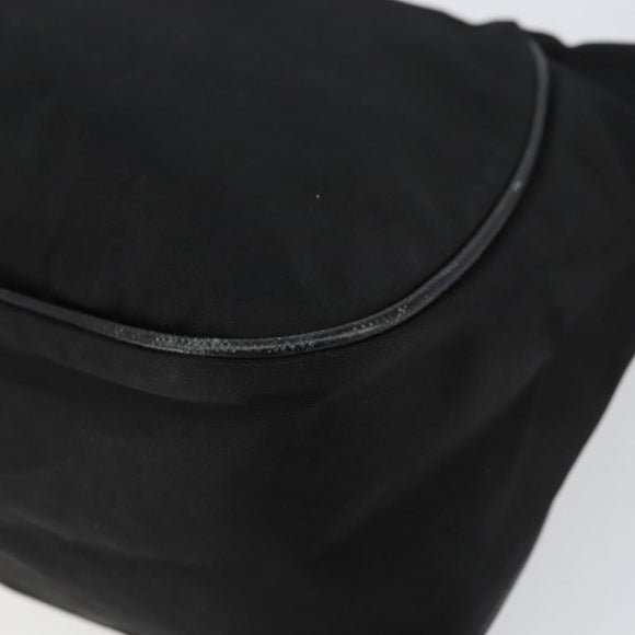PRADA Hand Bag Nylon Black Silver Auth ep12152
