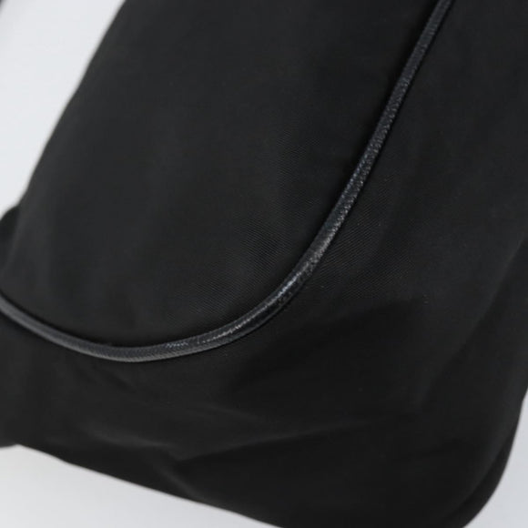 PRADA Hand Bag Nylon Black Silver Auth ep12152