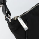 PRADA Hand Bag Nylon Black Silver Auth ep12152-10