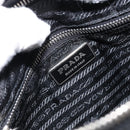 PRADA Hand Bag Nylon Black Silver Auth ep12152-18