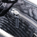 PRADA Hand Bag Nylon Black Silver Auth ep12152-21