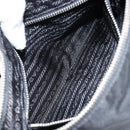 PRADA Hand Bag Nylon Black Silver Auth ep12152-22