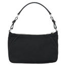 PRADA Hand Bag Nylon Black Silver Auth ep12152-2