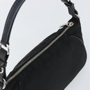 PRADA Hand Bag Nylon Black Silver Auth ep12152-6