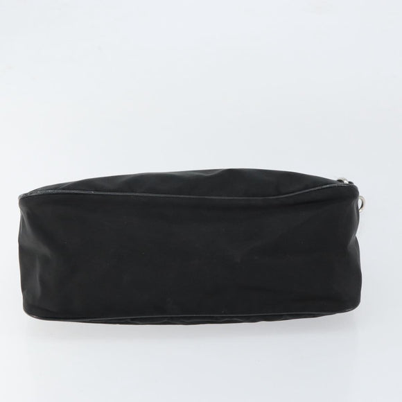 PRADA Hand Bag Nylon Black Silver Auth ep12152