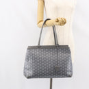GOYARD Herringbone Belcious PM Tote Bag PVC Leather Gray Auth ep12155-22