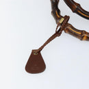 GUCCI Bamboo Hand Bag Canvas Beige 109129 Auth ep12156-14