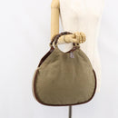 GUCCI Bamboo Hand Bag Canvas Beige 109129 Auth ep12156-22