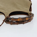 GUCCI Bamboo Hand Bag Canvas Beige 109129 Auth ep12156-7