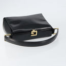 GUCCI Hand Bag Leather Black Gold 000 1448 1269 Auth ep12157-7