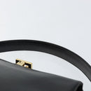 GUCCI Hand Bag Leather Black Gold 000 1448 1269 Auth ep12157-8