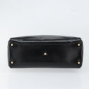 GUCCI Hand Bag Leather Black Gold 000 1448 1269 Auth ep12157-9