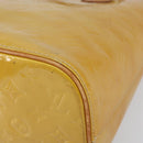 LOUIS VUITTON Monogram Vernis Houston Hand Bag Beige M91004 LV Auth ep12158-14