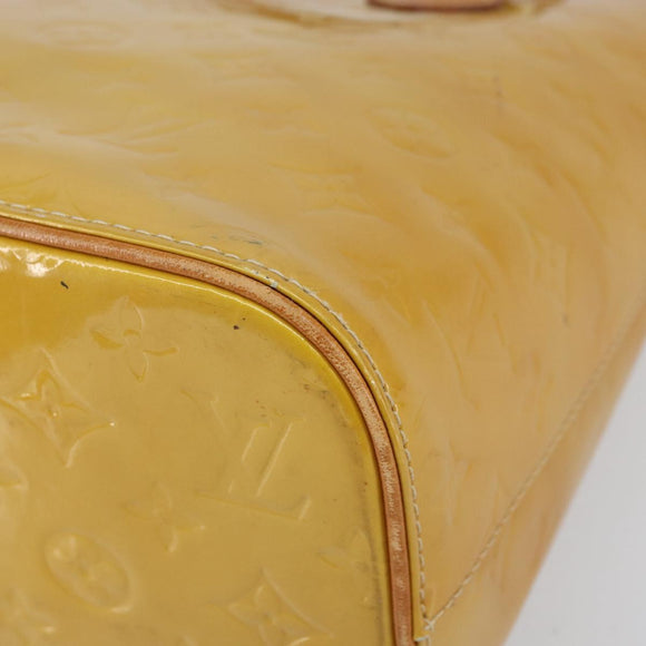 LOUIS VUITTON Monogram Vernis Houston Hand Bag Beige M91004 LV Auth ep12158