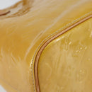 LOUIS VUITTON Monogram Vernis Houston Hand Bag Beige M91004 LV Auth ep12158-15