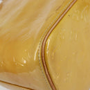 LOUIS VUITTON Monogram Vernis Houston Hand Bag Beige M91004 LV Auth ep12158-17