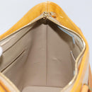 LOUIS VUITTON Monogram Vernis Houston Hand Bag Beige M91004 LV Auth ep12158-21