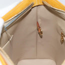 LOUIS VUITTON Monogram Vernis Houston Hand Bag Beige M91004 LV Auth ep12158-22