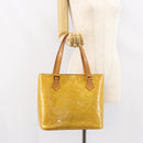 LOUIS VUITTON Monogram Vernis Houston Hand Bag Beige M91004 LV Auth ep12158-26