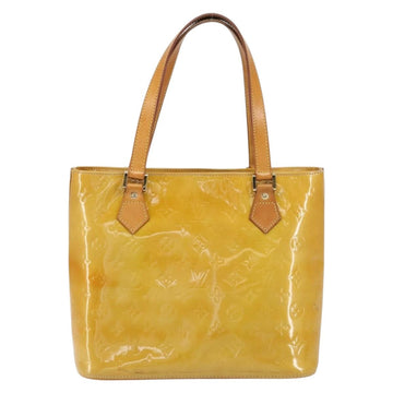 LOUIS VUITTON Monogram Vernis Houston Hand Bag Beige M91004 LV Auth ep12158 - 0