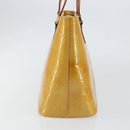 LOUIS VUITTON Monogram Vernis Houston Hand Bag Beige M91004 LV Auth ep12158-4