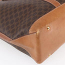 CELINE Macadam Canvas Tote Bag PVC Leather Brown Gold Auth ep12161-13
