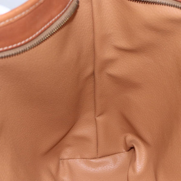 CELINE Macadam Canvas Tote Bag PVC Leather Brown Gold Auth ep12161