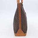 CELINE Macadam Canvas Tote Bag PVC Leather Brown Gold Auth ep12161-4