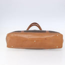 CELINE Macadam Canvas Tote Bag PVC Leather Brown Gold Auth ep12161-9