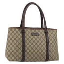GUCCI GG Supreme Tote Bag PVC Beige Silver 114595 Auth ep12164-1