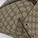 GUCCI GG Supreme Tote Bag PVC Beige Silver 114595 Auth ep12164-16
