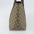 GUCCI GG Supreme Tote Bag PVC Beige Silver 114595 Auth ep12164-4