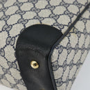 GUCCI GG Supreme Sherry Line Hand Bag PVC Navy Red 378 002 4466 Auth ep12166-9