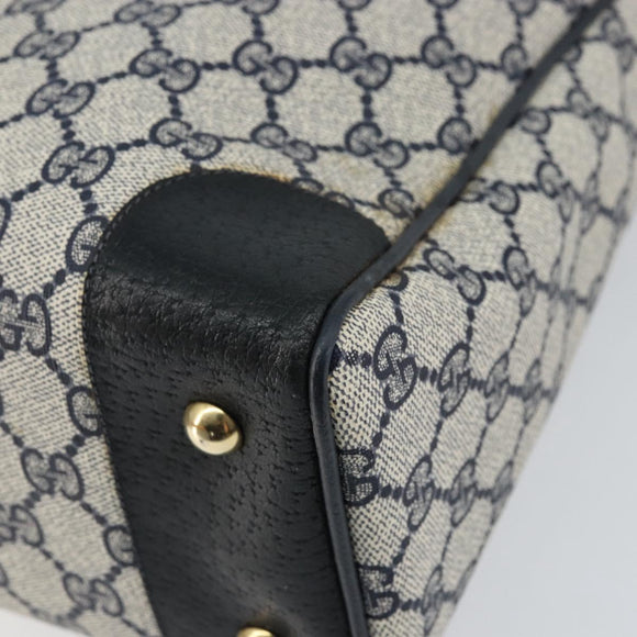 GUCCI GG Supreme Sherry Line Hand Bag PVC Navy Red 378 002 4466 Auth ep12166