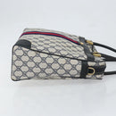 GUCCI GG Supreme Sherry Line Hand Bag PVC Navy Red 378 002 4466 Auth ep12166-3