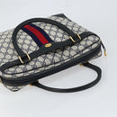 GUCCI GG Supreme Sherry Line Hand Bag PVC Navy Red 378 002 4466 Auth ep12166-6